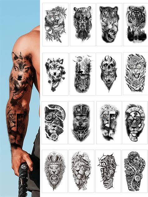 Blatt Arm Tempor Re Tattoos Roboterarm L We Tiger Wolf Totem Muster