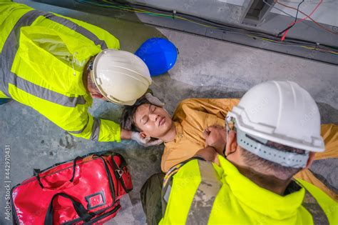 Electric Worker Suffered An Electric Shock Accident Unconscious Safety