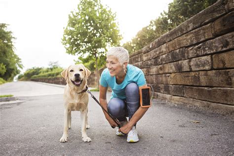 Woman Running With Her Dog Orange Appeal