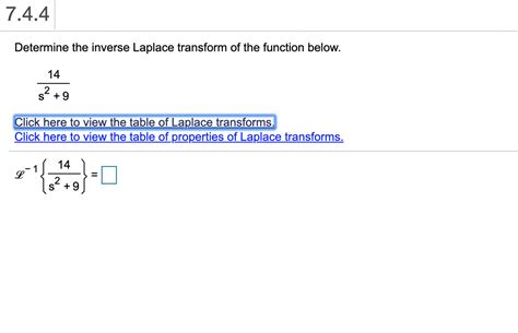 Solved Determine The Inverse Laplace Transform Of The
