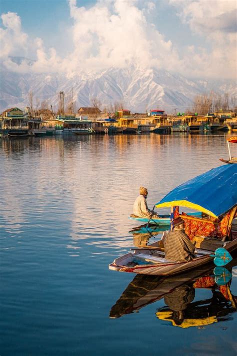 View of Dal Lake and Boat House before Sunset in the Heart of Srinagar ...