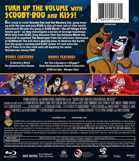 Scooby Doo Kiss Rock Roll Mystery Blu Ray Various Us Import