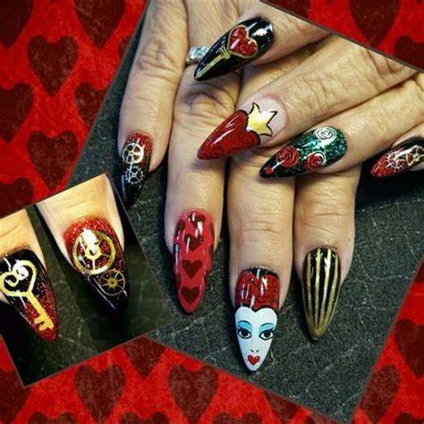 Queen Of Hearts Through The Looking Glass By Oli From Nail Art