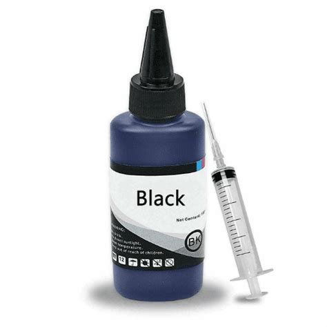 100ml Black Dye Ink for Canon Ink Cartridge PG-240 CL-241 PIXMA MG3620 ...