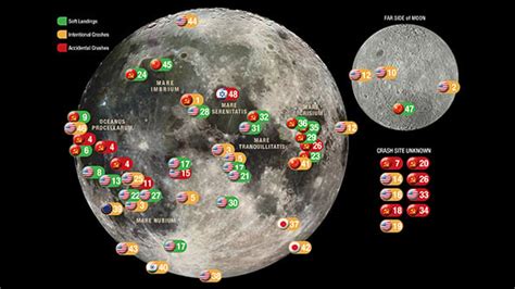 Map Of Moon Landings