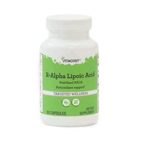 Vitacost R Alpha Lipoic Acid Stabilized Rala 80 Mg 60 Capsules