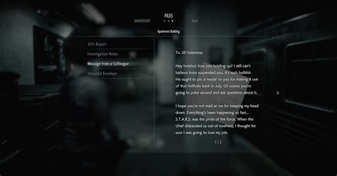 Resident Evil Style Filedocument Menu Rrenpy