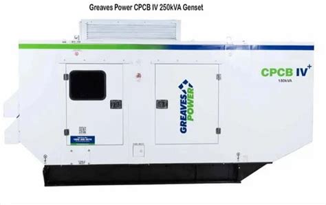 Silent Or Soundproof Greaves Power Cpcb Iv 250kva Genset 415 440v At Rs 2466237 In Nagpur