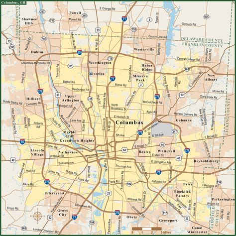 Columbus Metro Map | Digital Vector | Creative Force