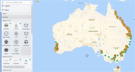 Tesla Charging Station Map Australia