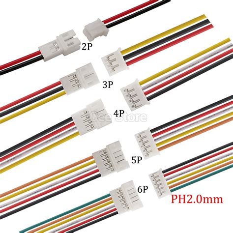 10 Đầu Nối Dây PH2 0 PH 2 0 Pitch 2 0mm JST 2P 3P 4P 5P 6P 20CM 26AWG