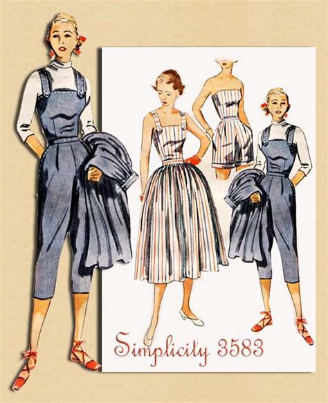 S Vintage Two Piece Playsuit Pattern And Skirt Simplicity Etsy