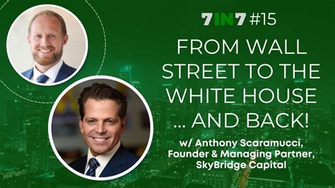 From Wall Street To The White House And Back W Anthony