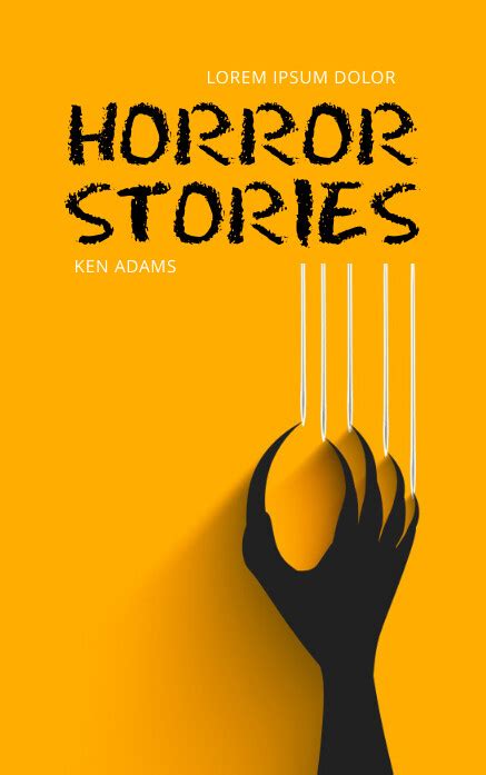 Horror Stories Book Cover Template Postermywall