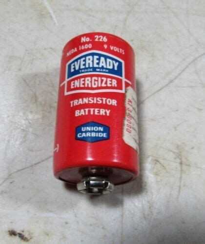 Vintage Eveready Energizer 226 Transistor Radio 9 Volt Battery Collectible Ebay