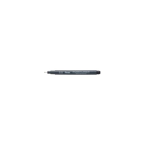 Линер Pentel Pointliner 0.5 мм 12 шт S20P-5A черные чернила 669181 ...