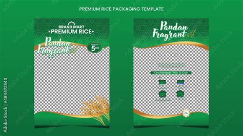 Premium rice packaging template design Stock Vector | Adobe Stock