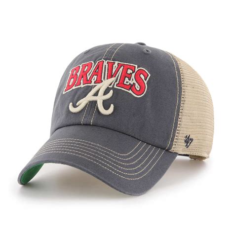 Atlanta Braves 47 Brand Tuscaloosa Vintage Navy Clean Up Adjustable Hat ...