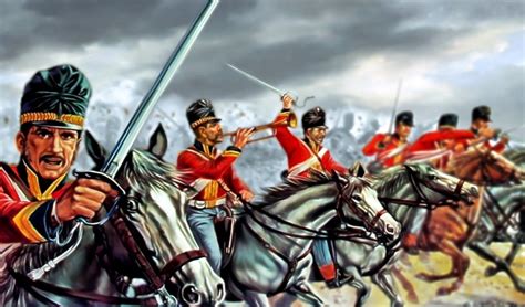 Charge Of The Scots Greys At Waterloo Napoleonic Wars British Army