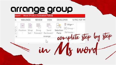 Arrange Group In Microsoft Word Complete Step By Step YouTube