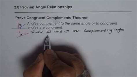 Prove Congruent Complement Theorem Ccss Geometry Youtube