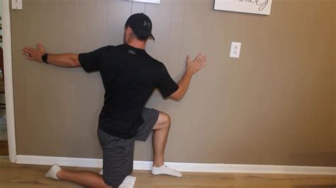 1 2 Kneeling Thoracic Rotation On Wall YouTube