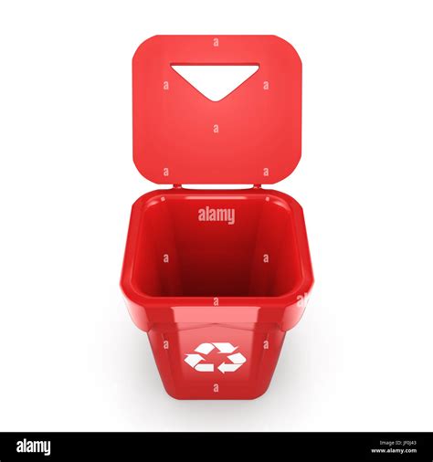 Red Recycling Bin Stock Photo - Alamy