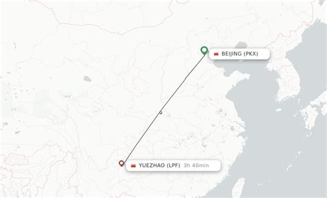 Direct Non Stop Flights From Beijing To Yuezhao Schedules