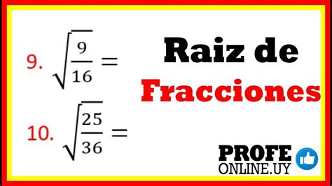 Ra Z De Fracciones Operaciones Con Fracciones Curso Gratis Youtube