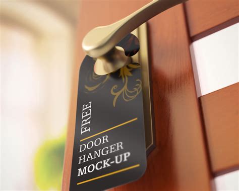 Set of Door Hanger Mockups - Mockup World