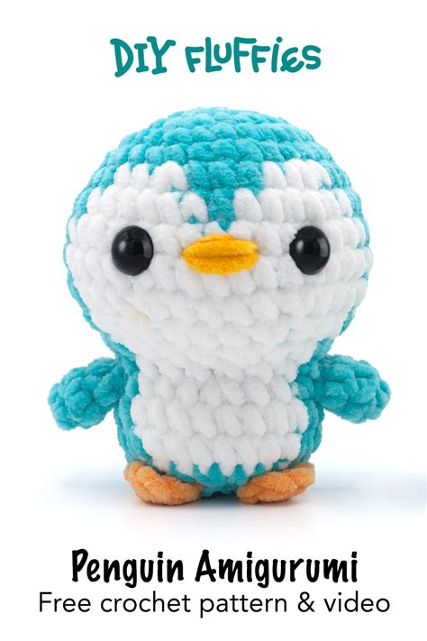 Free Penguin Crochet Pattern DIY Fluffies Amigurumi Patterns