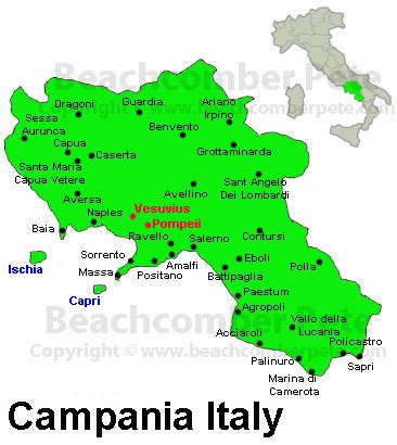 Campania, Italy Travel Information, Beachcomber Pete Travel Adventures