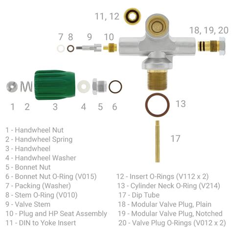 Service Parts For DGX Premium O2 Valves Dive Gear Express