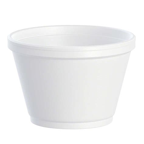 Dart J Cup Insulated EPS Foam Food Container 6 Oz White Paper