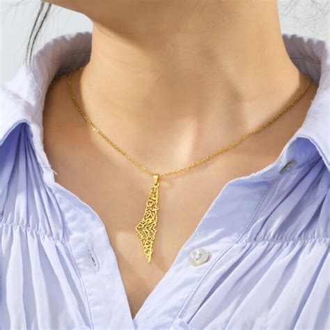 Stainless Steel Pendant Necklaces Gold Color Islamic Market Store