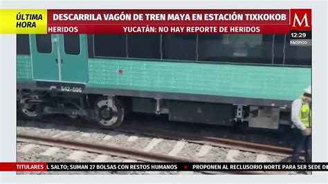 Se Descarrila Vagón Del Tren Maya En La Estación Tixkokob En Yucatán