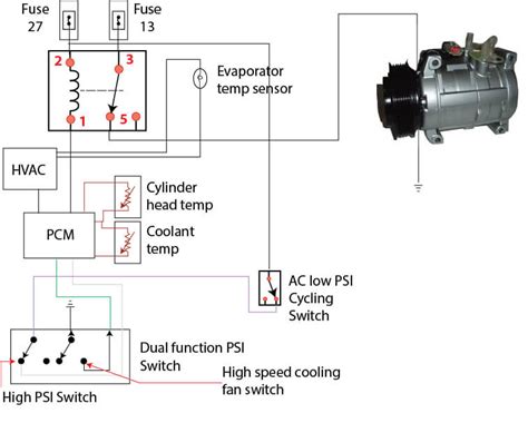 Car Ac Compressor Wiring Diagram Car Aircon Compressor Wirin