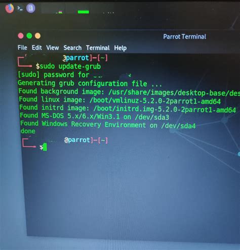 Its A Dual Boot Setup With Win10 And Parrot The Problem Is Grub Doesn T Detect Win10 I Tried