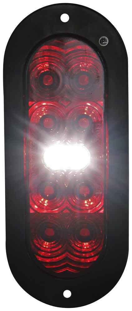 Tecniq Led Trailer Tail Light Stop Tail Turn Backup Submersible Oval Redclear Lens