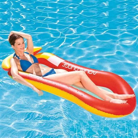 Inflatable Floating Row Chair Lounge Pool Floats Beach Single Air