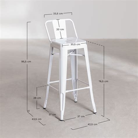 Ripley Taburete Met Lico Con Respaldo Tolix Cm