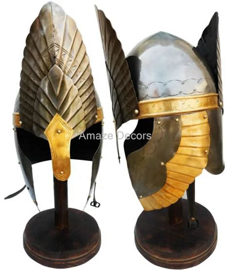 Medieval Hussars Armor Steel Combat Knight Viking Armor Helmet X Mas