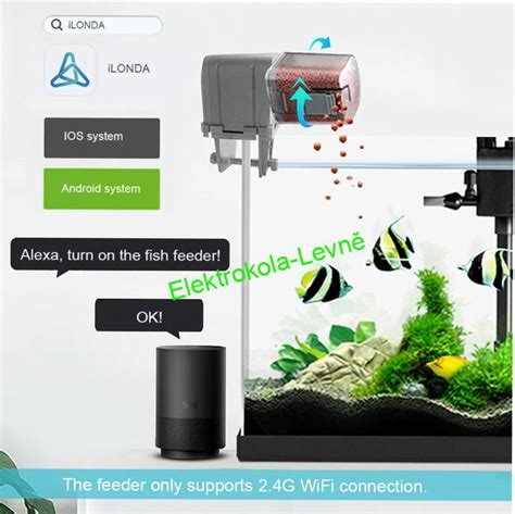 Automatické krmítko pro akvarijní ryby ovládané přes WIFI