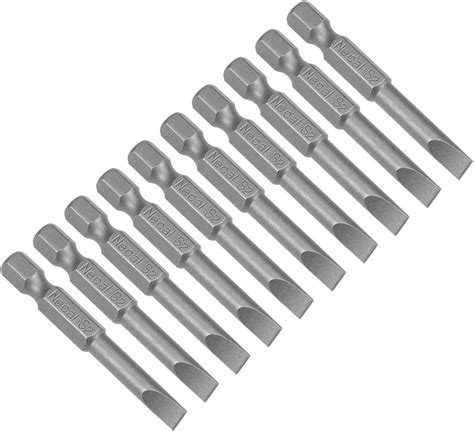 Sourcing Map 10 Pcs 5mm Slotted Tip Magnetic Flat Head Screwdriver Bits