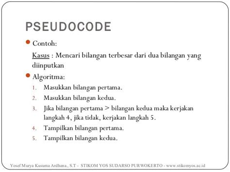 Contoh Algoritma Pseudocode Lembar Edu