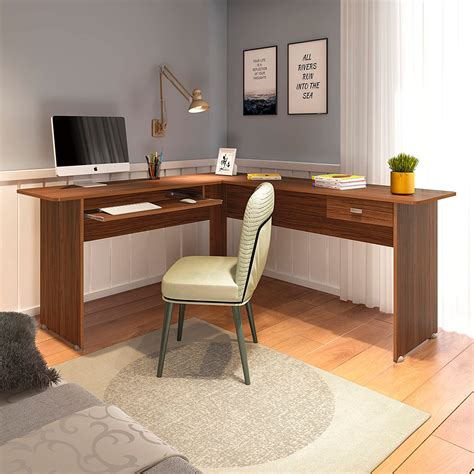 Artely Cannes Desk L Shaped With Drawer Cedar W 150 X D 165 X H 73