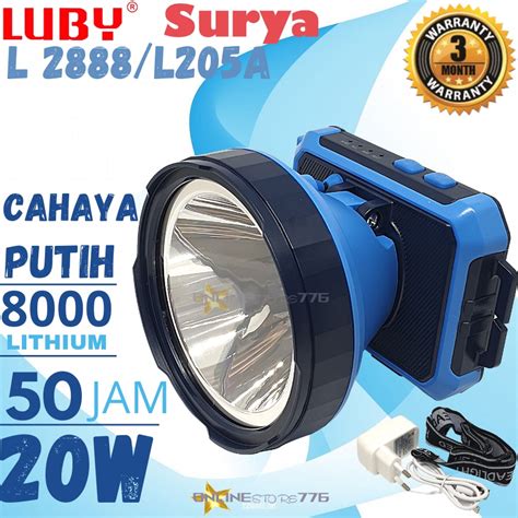 Jual SENTER KEPALA SURYA 205A 206A LUBY L2888 HEADLAMP LUBY L2888