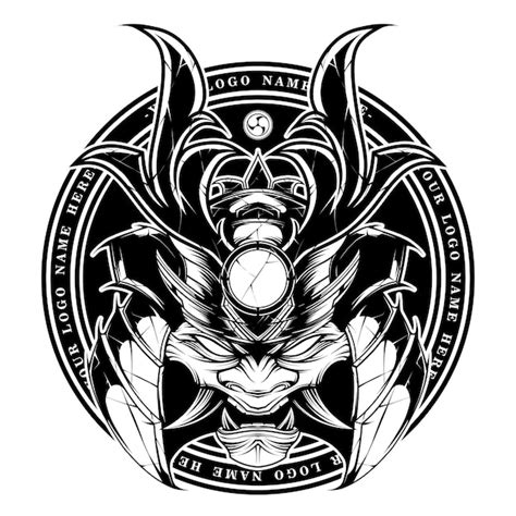 Design De Logotipo Samurai Vetor Premium