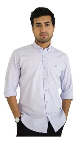 Camisa Oxford Hombre Lila Cuotas sin interés