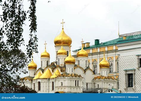 Scenic View Of Cathedral Of The Annunciation Moscow Russia On A